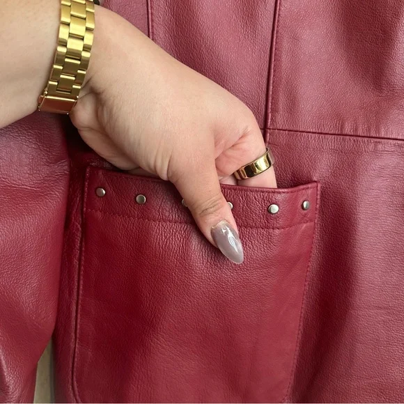 Wilson’s Red 100% Leather Jacket - Picture 3 of 4